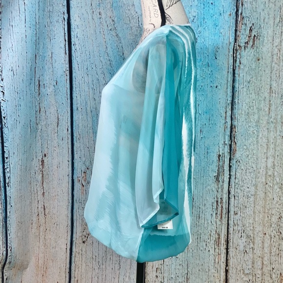 ALFANI NWT Linear Dye Smocked Tie Dye Top - Picture 10 of 12